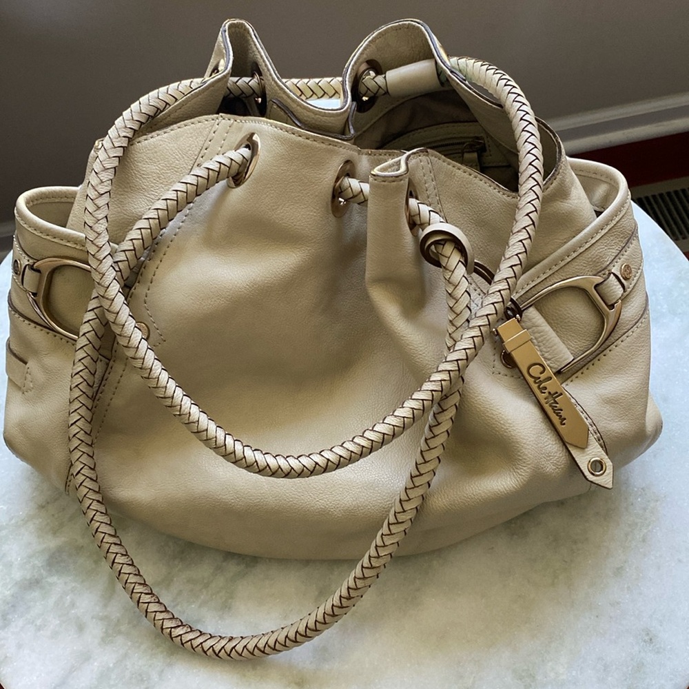 Cole Haan women’s leather ivory shoulder bag